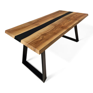 Wabi Schwarz Epoxidharztisch 