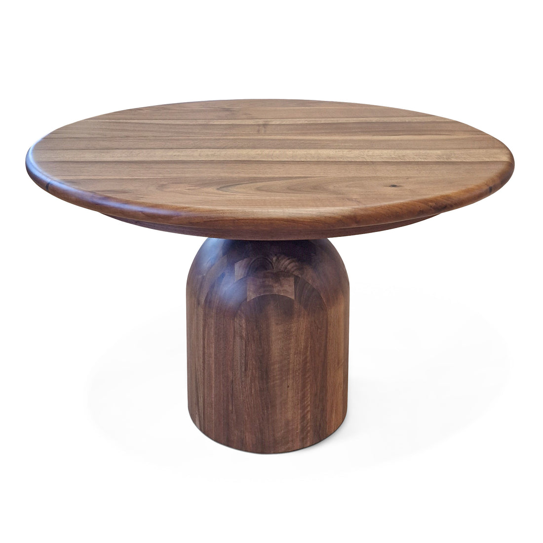 Loulou Extendable Round Walnut Dining Table