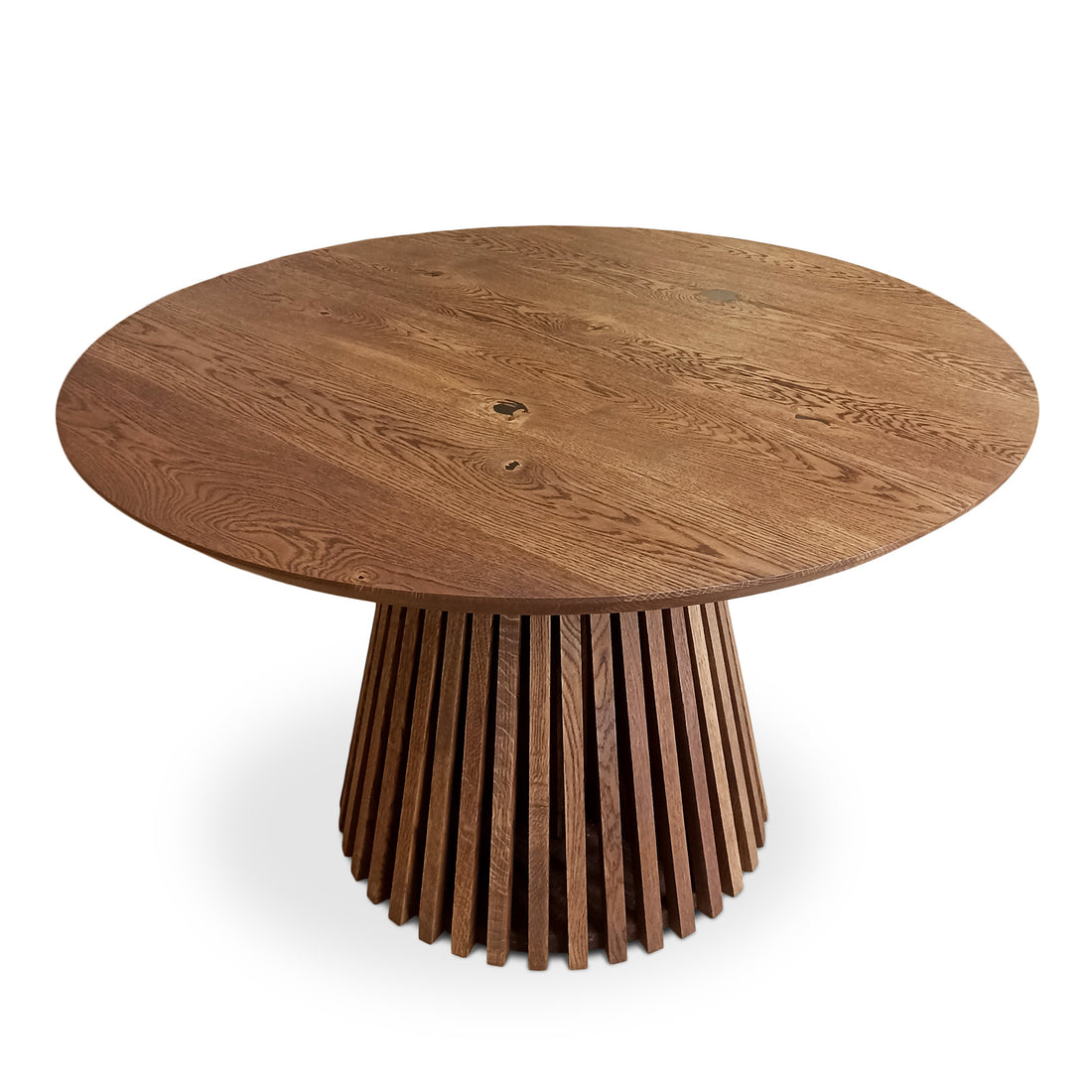 Vivien Extendable Round Dining Table in Chocolate Oak S10Home