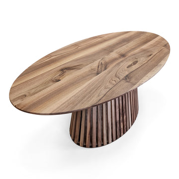Table ovale Erving en noyer 