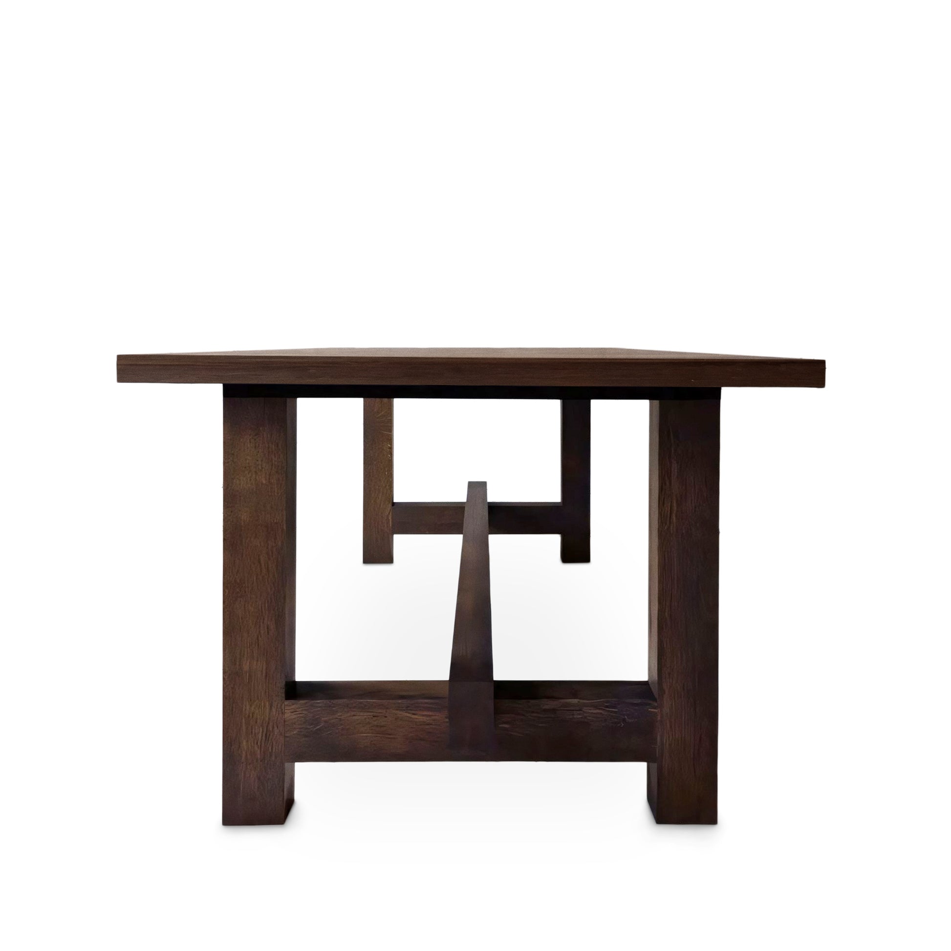 Rustic Extendable Dining Table in Chocolate Oak S10Home