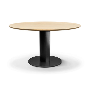 Table de bistrot ronde sur piédestal en chêne massif 