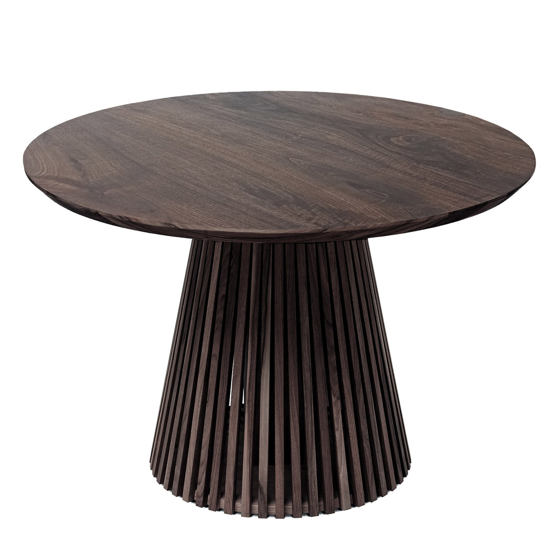 Vivien Extendable Round Dining Table in Charcoal Walnut S10Home