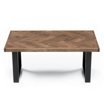 Table basse chevrons Astrid en chêne chocolat | S10Home
