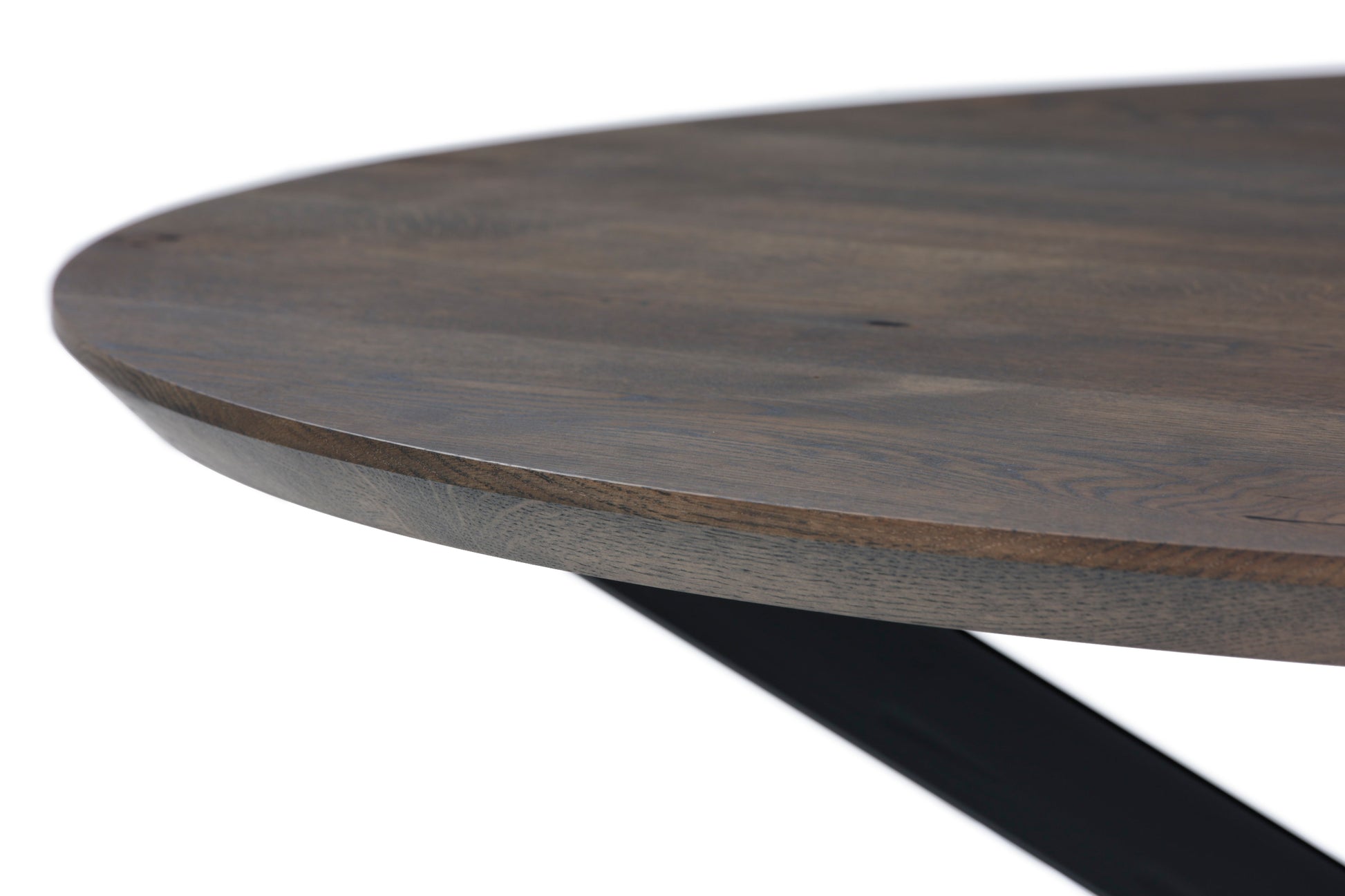 Round Dark Walnut Dining Table Extendable by S10Home