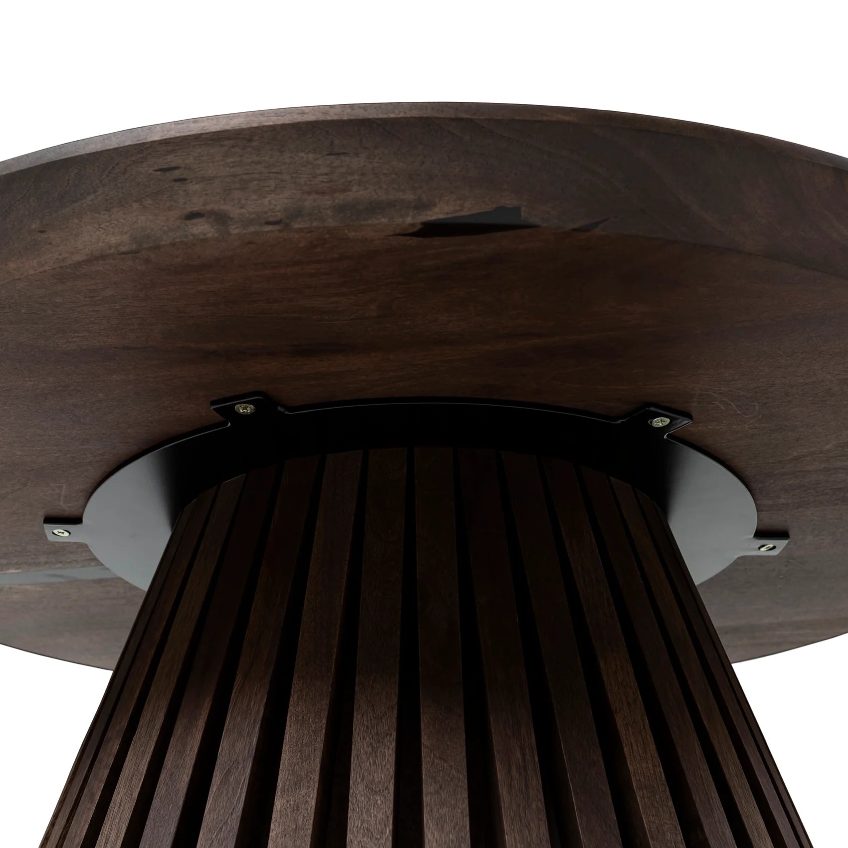 Chocolate Round Oak Coffee Table - S10Home