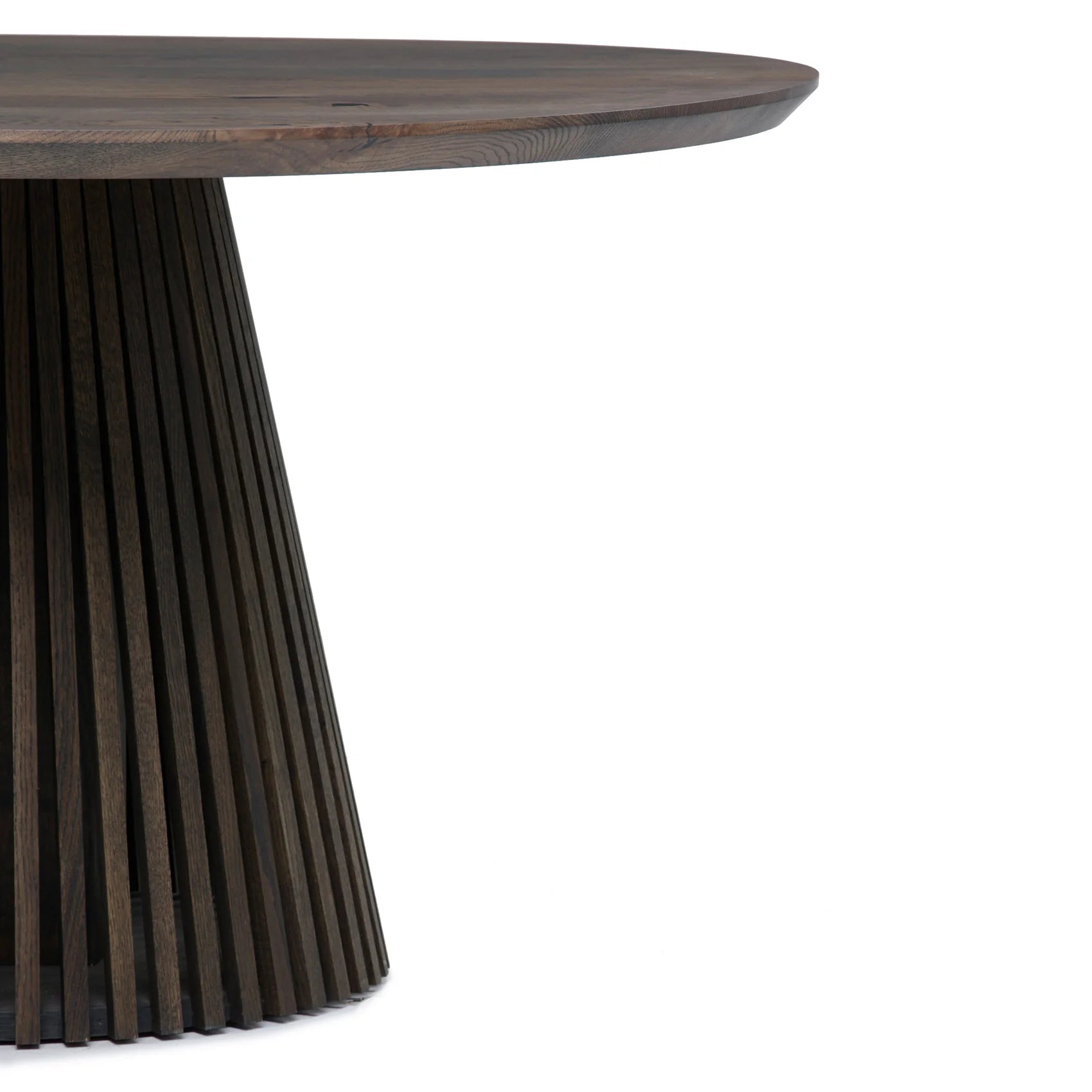 Vivien Round Dining Table Extendable in Charcoal Oak|S10Home